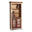 Pemberly Row Solid Pine Wood Shutter Door Bookcase - Multi Color