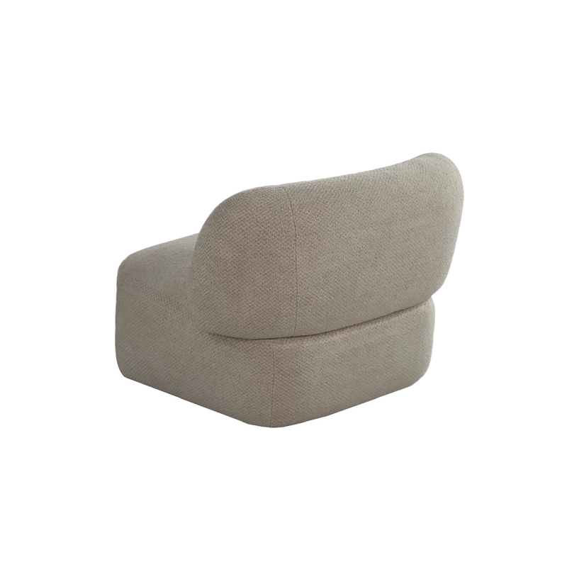Pemberly Row Mid-Century Modern Swivel Livingroom Chair in Gray