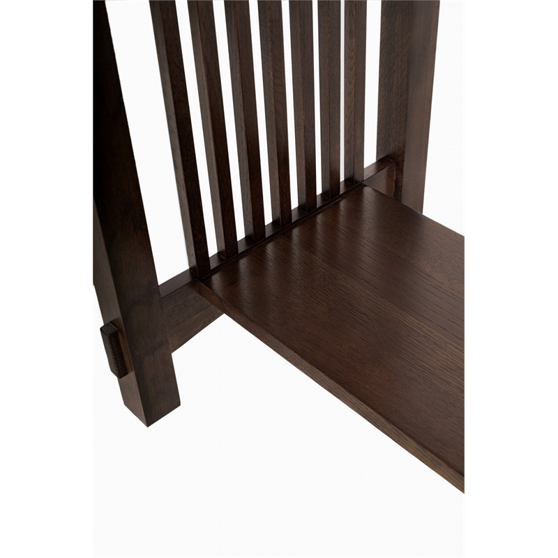 Pemberly Row Mission 3 Drawer Crofter Style Console Table in Walnut