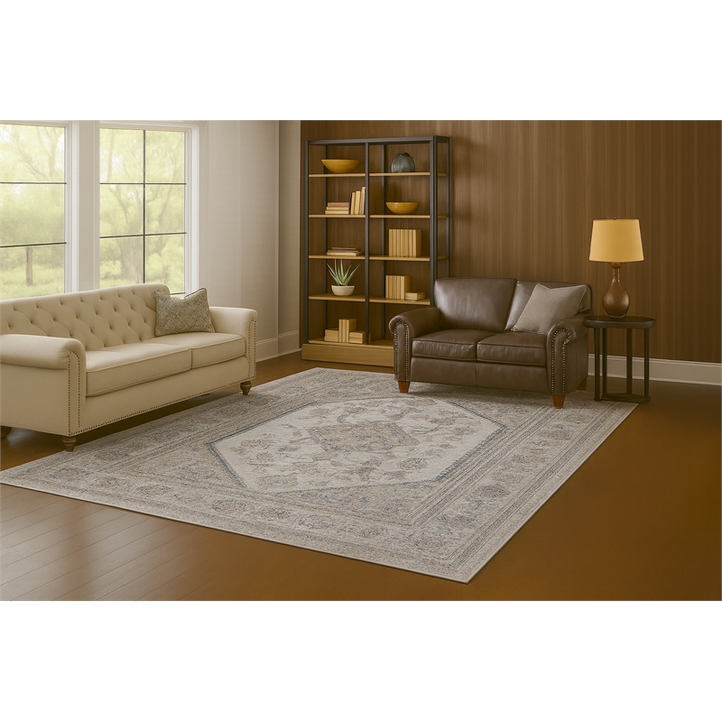Pemberly Row Serapi Soft Washable Non Slip Area Rug (3' x 5')