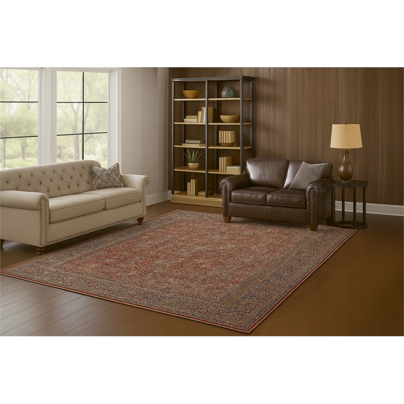 Pemberly Row Ushak Soft Washable Non Slip Area Rug (3' x 5')