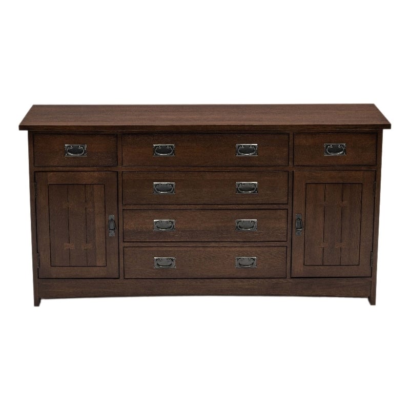 Pemberly Row Contemporary Mission 6-Drawer 62