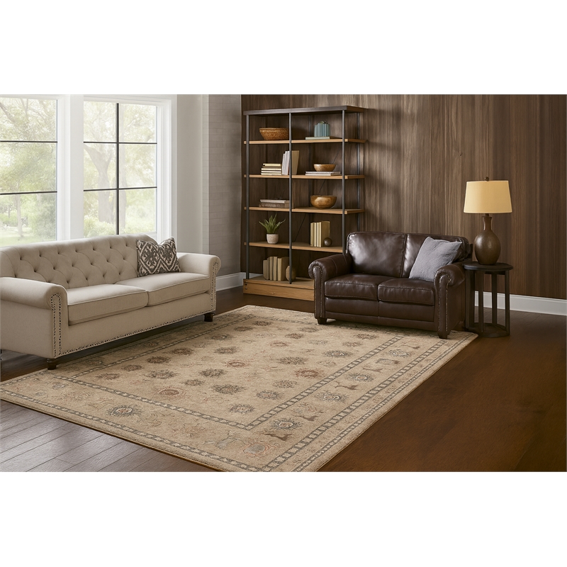 Pemberly Row Ushak Soft Washable Non Slip Area Rug (9' x 12')