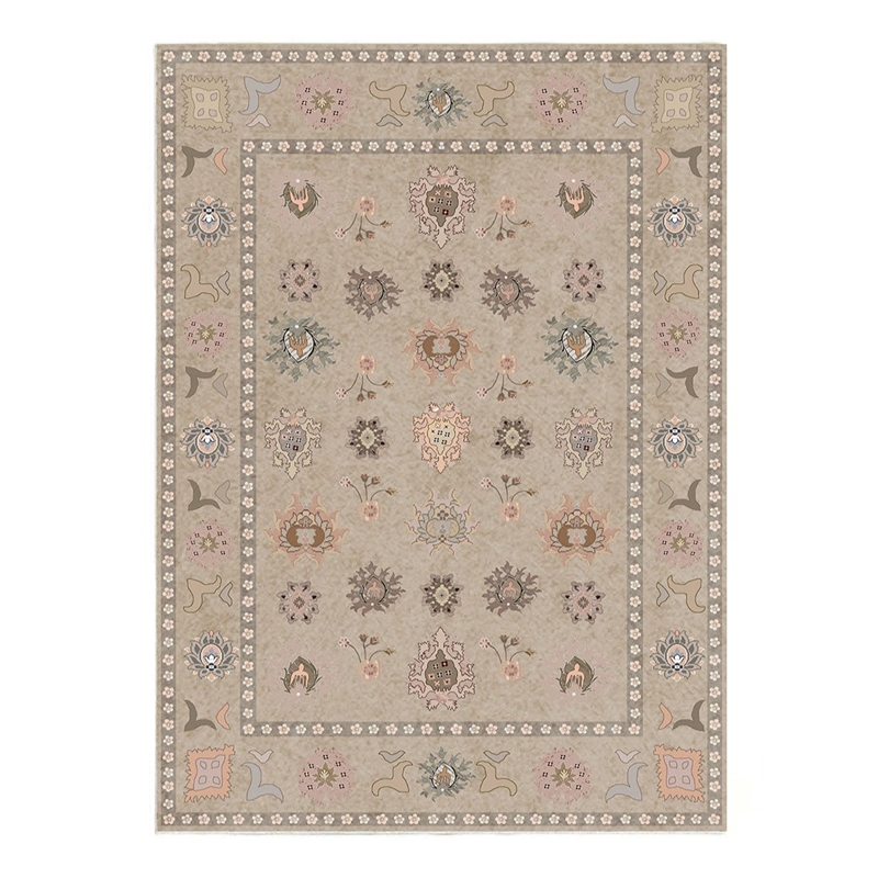 Pemberly Row Ushak Soft Washable Non Slip Area Rug (9' x 12')