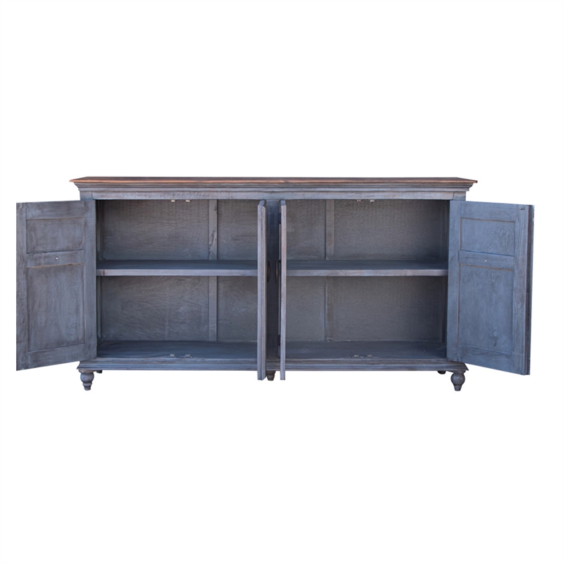 Pemberley Row Solid Pine Wood Blue Sideboard Rectangular 73