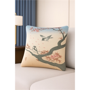 Pemberly Row Luxury Arts & Crafts Sofa Cushion Cover + Insert in Multi Color