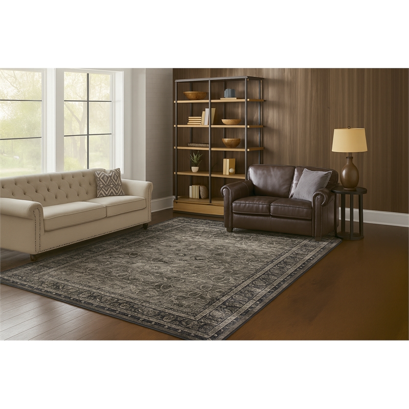 Pemberly Row Tibet Soft Washable Non Slip Area Rug (9' x 12')