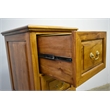 Pemberly Row Contemporary 4 Drawer File Cabinet in Light Brown Walnut
