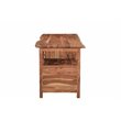 Pemberly Row 4-drawer Live Edge Solid Wood Desk in Brown/Black