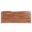 Pemberly Row 4-drawer Live Edge Solid Wood Desk in Brown/Black