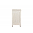 Pemberly Row Floral Carved Solid Wood 3-Drawers Nightstand in White