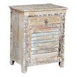 Pemberly Row 1-drawer 1-Door Solid Wood Nightstand (Left) in White