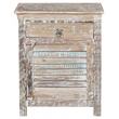 Pemberly Row 1-drawer 1-Door Solid Wood Nightstand (Right) in White