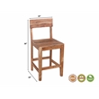 Pemberly Row Mid-Century Solid Wood Counter Chair in Brown (Set of 1)