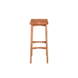 Pemberly Row Mid-Century Solid Wood Bar Stool in Brown Finish