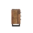 Pemberly Row 3-drawer Solid Wood Nightstand in Dark Brown/Black