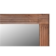 Pemberly Row Farmhouse Carved Solid Wood Accent Mirror in Brown