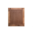 Pemberly Row Farmhouse Carved Solid Wood Accent Mirror in Brown