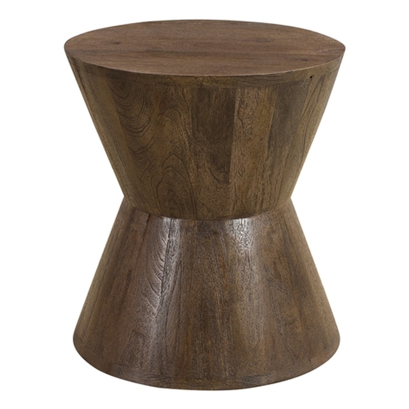 Pemberly Row Contemporary Solid Wood Coffee Table in Dark Brown