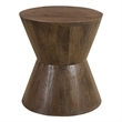 Pemberly Row Contemporary Solid Wood Coffee Table in Dark Brown