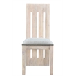 Pemberly Row Upholstered Solid Wood Dining Chairs (Set of 2) in White