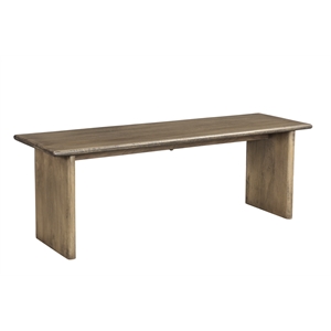 Pemberly Row 55&quot Solid Wood Modern Dining/Kitchen Bench in Brown