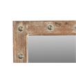 Pemberly Row Solid Wood Windowpane Accent Mirror in Whitewash