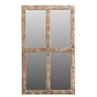 Pemberly Row Solid Wood Windowpane Accent Mirror in Whitewash