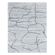 Pemberly Row 6' x 9' Abstract Wool Area Rug in White/Dark Gray