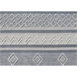 Pemberly Row Contemporary 8' x 10' Geometric Wool Area Rug in White/Gray