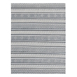 Pemberly Row Contemporary 8' x 10' Geometric Wool Area Rug in White/Gray