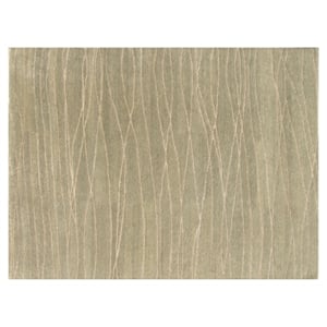 Pemberly Row 5' x 8' Contemporary Abstract Wool Area Rug in Beige