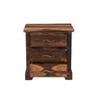 Pemberly Row 3-piece Solid Wood Queen Bedroom Set in Dark Brown