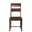 Pemberly Row Mid-Century 7-piece Solid Wood Dining Set in Dark Brown