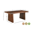 Pemberly Row Mid-Century 7-piece Solid Wood Dining Set in Dark Brown
