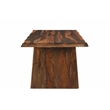 Pemberly Row Mid-Century 7-piece Solid Wood Dining Set in Dark Brown