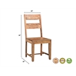 Pemberly Row Mid-Century 7-piece Solid Wood Dining Set in Brown