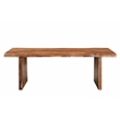 Pemberly Row Mid-Century 9-piece Solid Wood Dining Set in Brown