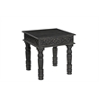 Pemberly Row 2-piece Carved Solid Wood Living Room Table Set in Black