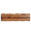 Pemberly Row Mid-Century Live Edge Solid Wood Console Table in Brown