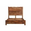 Pemberly Row 3-piece Live Edge Solid Wood Bedroom Set in Brown