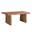 Pemberly Row Mid-Century 6-piece Live Edge Wood Dining Set in Brown