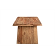 Pemberly Row Mid-Century 6-piece Live Edge Wood Dining Set in Brown