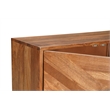 Pemberly Row 4-Door Geometric Pattern Solid Wood Sideboard in Brown