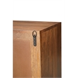 Pemberly Row 4-Door Geometric Pattern Solid Wood Sideboard in Brown