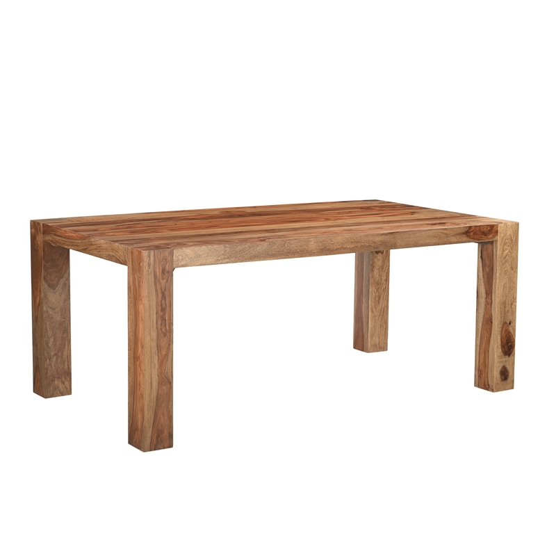 Pemberly Row 7-piece Live Edge Solid Wood Dining Set in Brown