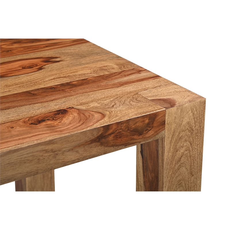 Pemberly Row 7-piece Live Edge Solid Wood Dining Set in Brown
