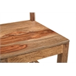 Pemberly Row 7-piece Live Edge Solid Wood Dining Set in Brown