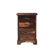 Pemberly Row 2-piece Live Edge Solid Wood Desk Set in Dark Brown