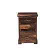 Pemberly Row 2-piece Live Edge Solid Wood Desk Set in Dark Brown